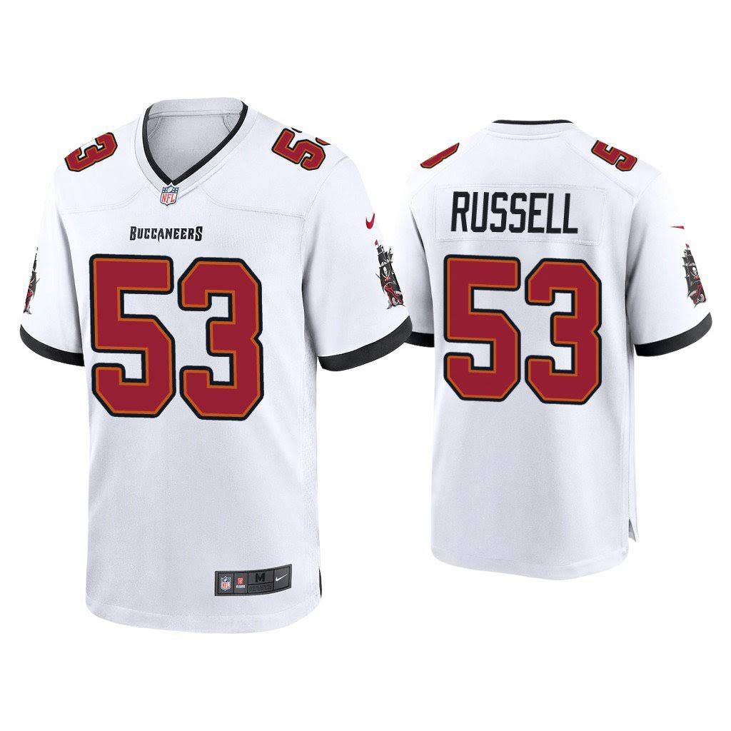 Men Tampa Bay Buccaneers 53 Chapelle Russell Nike White Game Player NFL Jersey